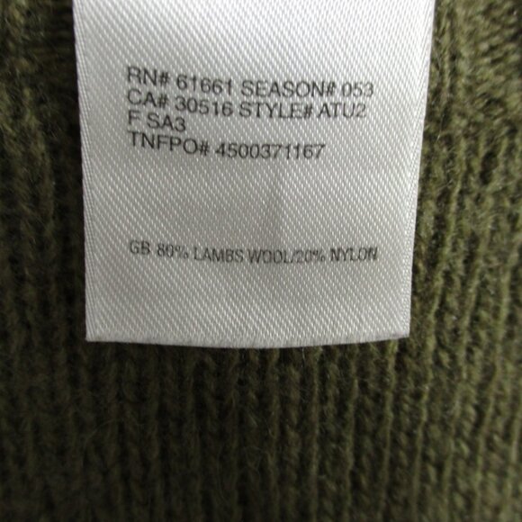 North Face Sweater Mens L Green A5 Series Lambs Wool Crew Pull Over Climb Hike - Picture 9 of 16